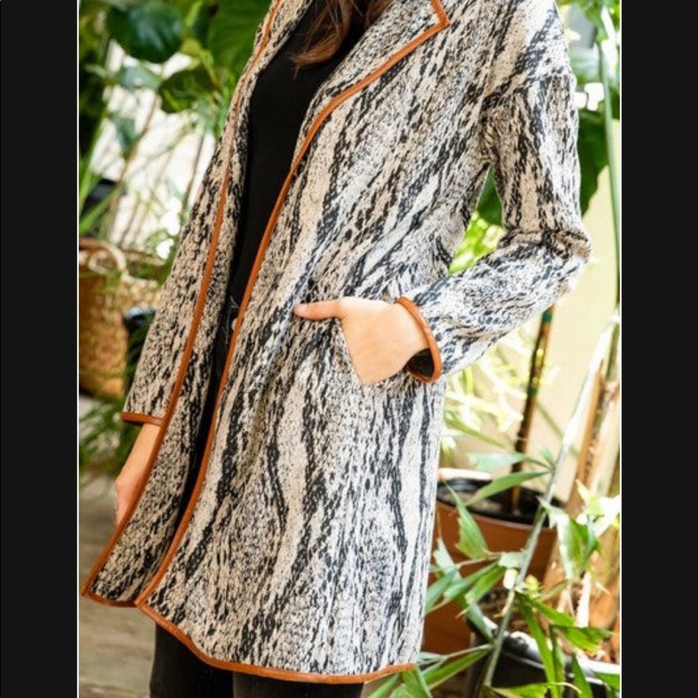Printed Knit Cardigan
